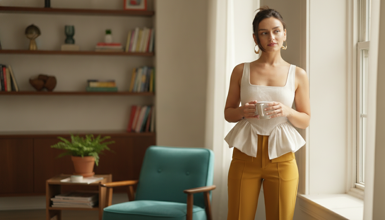 Square Neck Asymmetrical Hem Top: Sleek Styling Guide